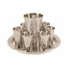 Yair Emanuel Hammered Nickel Kiddush Gobl... | Kiddush Cups by Emanuel