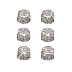 Yair Emanuel Six Napkin Serviette Rings Cut... | Gift Ideas by Emanuel