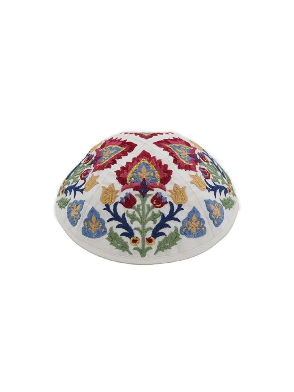 Yair Emanuel Cotton Poly Kippah with Emb... | Kippot & Hats by Emanuel