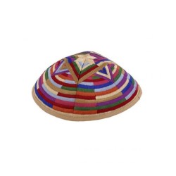 Yair Emanuel Embroidered Kippah Large St... | Kippot & Hats by Emanuel