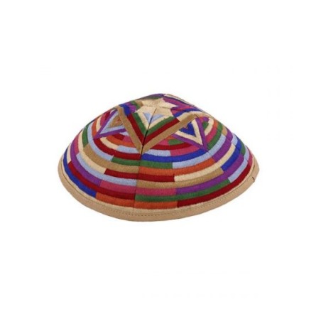 Yair Emanuel Embroidered Kippah Large St... | Kippot & Hats by Emanuel