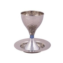 Yair Emanuel Contemporary Hammered Metal ... | Kiddush Cups by Emanuel