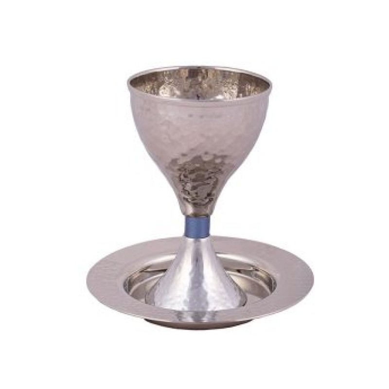Yair Emanuel Contemporary Hammered Metal ... | Kiddush Cups by Emanuel
