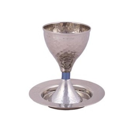 Yair Emanuel Contemporary Hammered Metal ... | Kiddush Cups by Emanuel