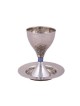 Yair Emanuel Contemporary Hammered Metal ... | Kiddush Cups by Emanuel