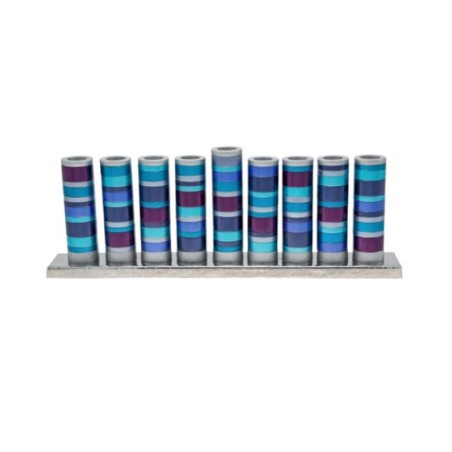 Yair Emanuel Hanukkah Menorah Cylinders with Rin... | Hanukkah Menorah