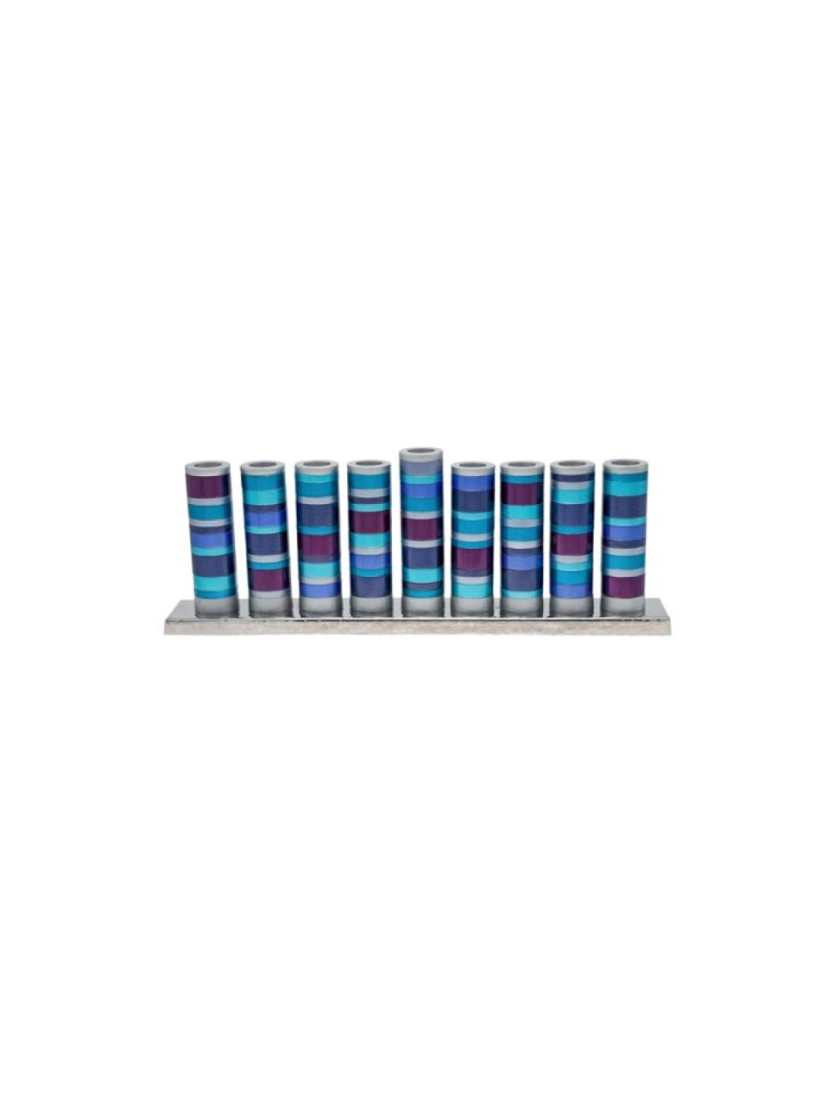 Yair Emanuel Hanukkah Menorah Cylinders with Rin... | Hanukkah Menorah