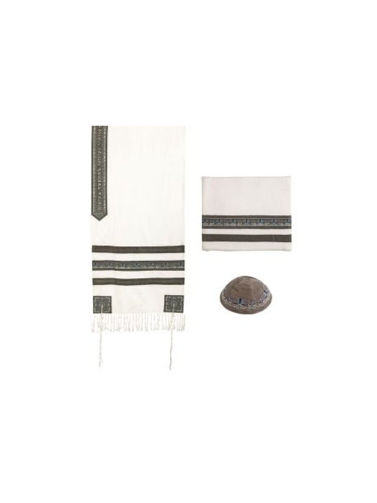 Yair Emanuel 3 Piece Tallit Set Embroider... | Jewish Gift from Israel