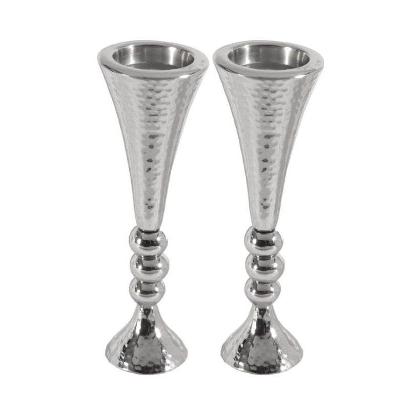 Yair Emanuel Hammered Aluminum Stem Candlestick Colo... | Candlesticks