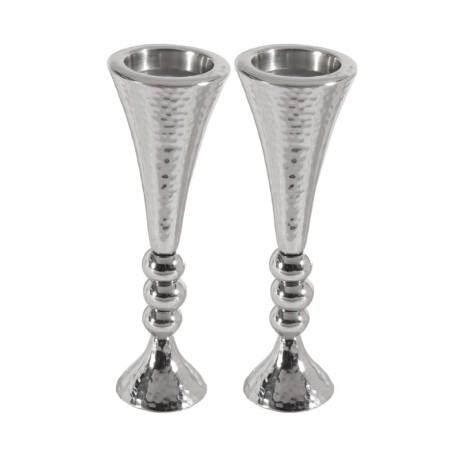 Yair Emanuel Hammered Aluminum Stem Candlestick Colo... | Candlesticks