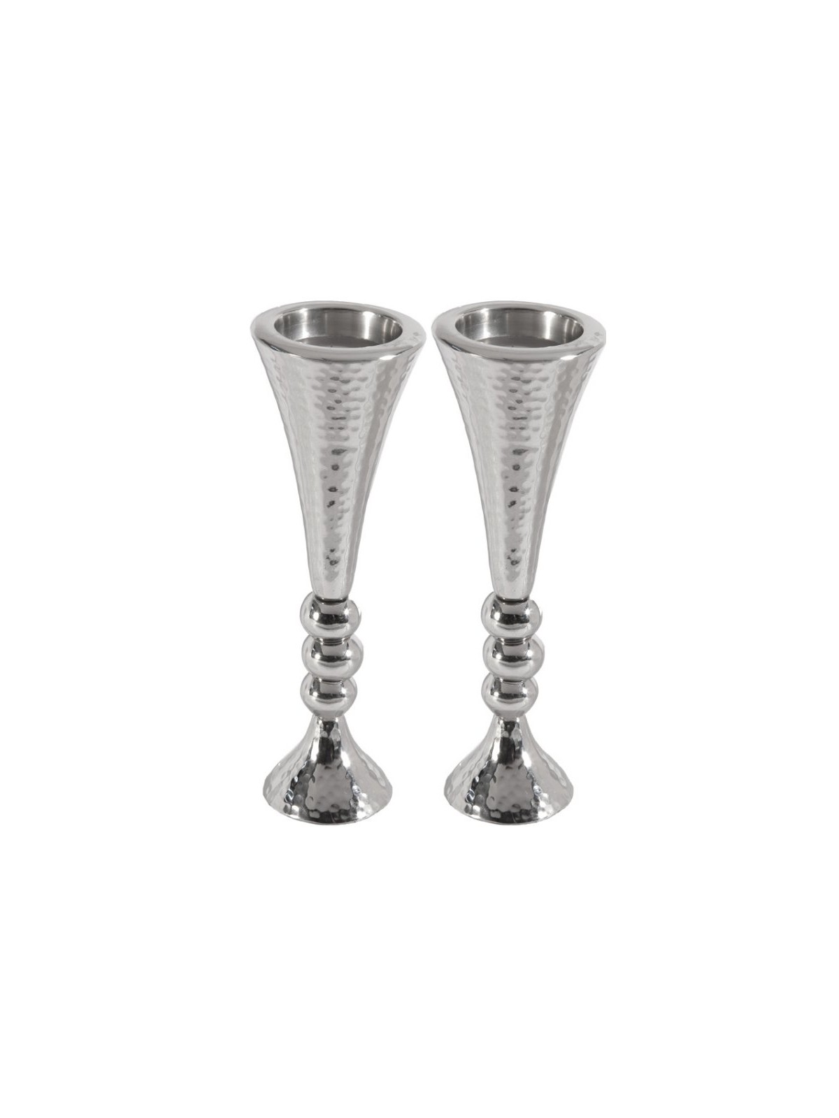 Yair Emanuel Hammered Aluminum Stem Candlestick Colo... | Candlesticks