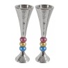 Yair Emanuel Hammered Aluminum Stem Candlestick Colo... | Candlesticks