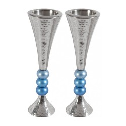 Yair Emanuel Hammered Aluminum Stem Candlestick Colo... | Candlesticks