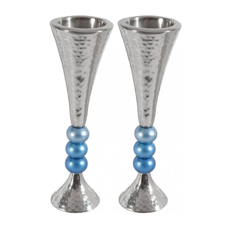 Yair Emanuel Hammered Aluminum Stem Candlestick Colo... | Candlesticks