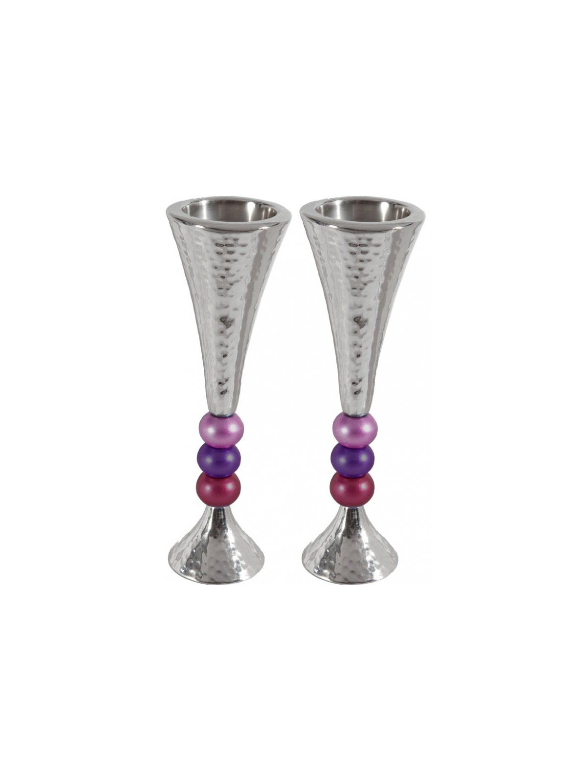 Yair Emanuel Hammered Aluminum Stem Candlestick Colo... | Candlesticks