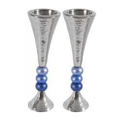 Yair Emanuel Hammered Aluminum Stem Candlestick Colo... | Candlesticks