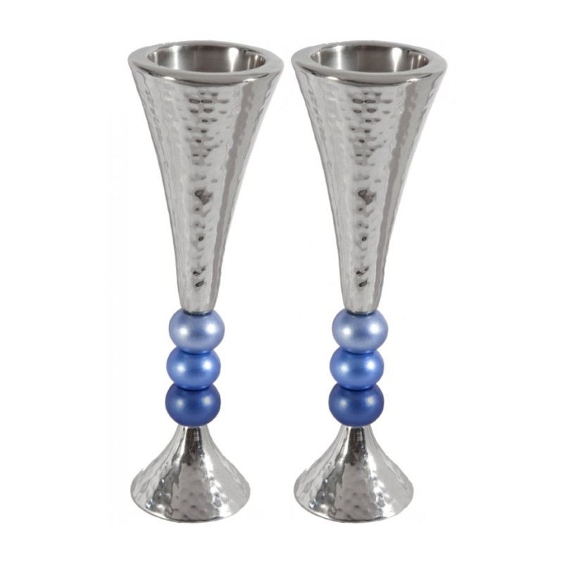 Yair Emanuel Hammered Aluminum Stem Candlestick Colo... | Candlesticks