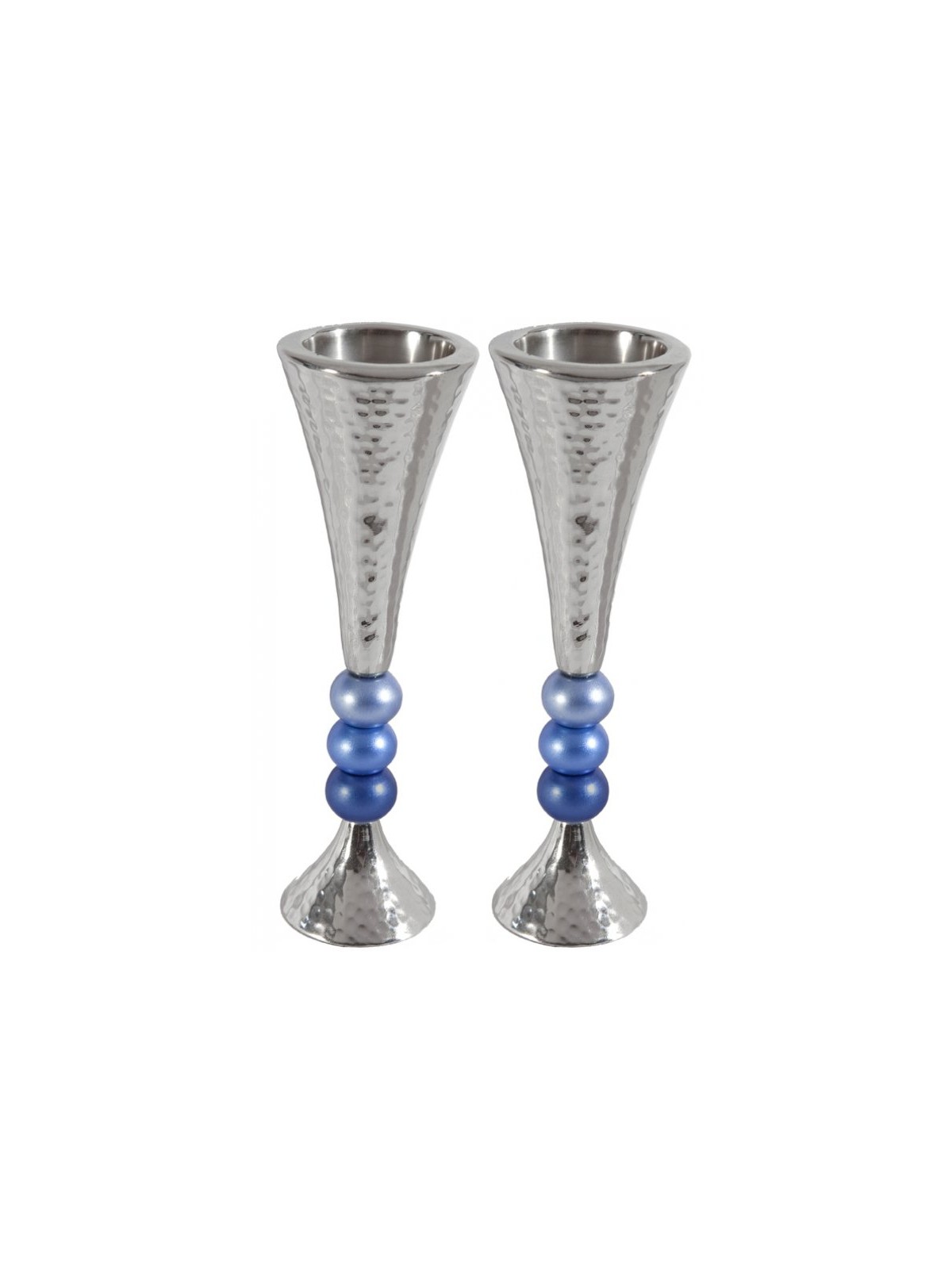 Yair Emanuel Hammered Aluminum Stem Candlestick Colo... | Candlesticks