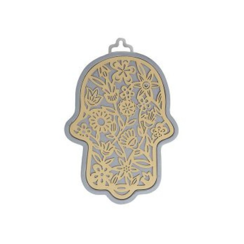 Yair Emanuel Small Wall Hamsa with Delicate Flo... | Hamsas by Emanuel