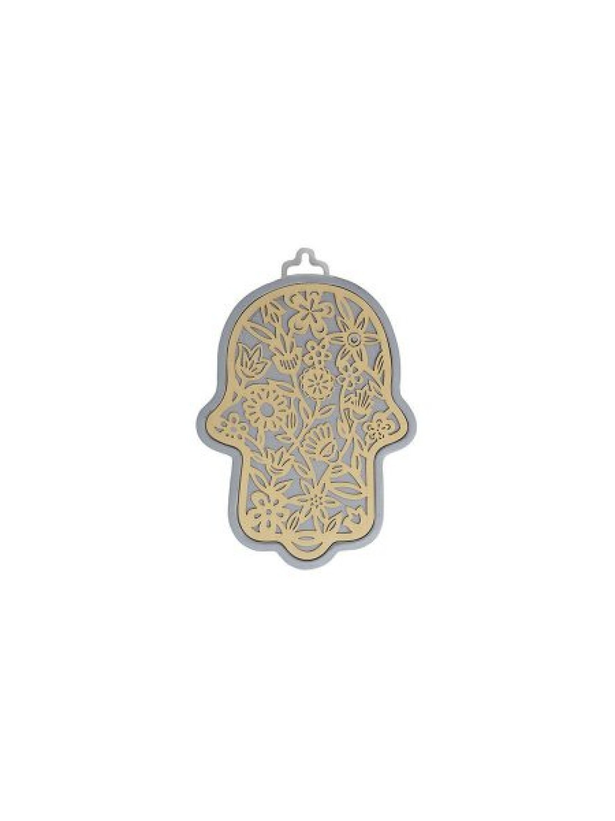 Yair Emanuel Small Wall Hamsa with Delicate Flo... | Hamsas by Emanuel