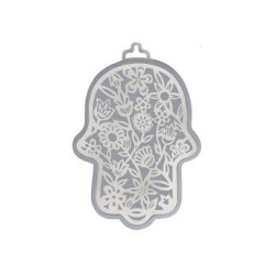 Yair Emanuel Small Wall Hamsa with Delicate Flo... | Hamsas by Emanuel
