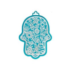 Yair Emanuel Small Wall Hamsa with Delicate Flo... | Hamsas by Emanuel