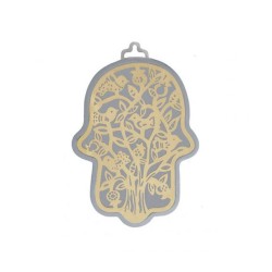 Yair Emanuel Small Wall Hamsa with Delicate Tre... | Hamsas by Emanuel