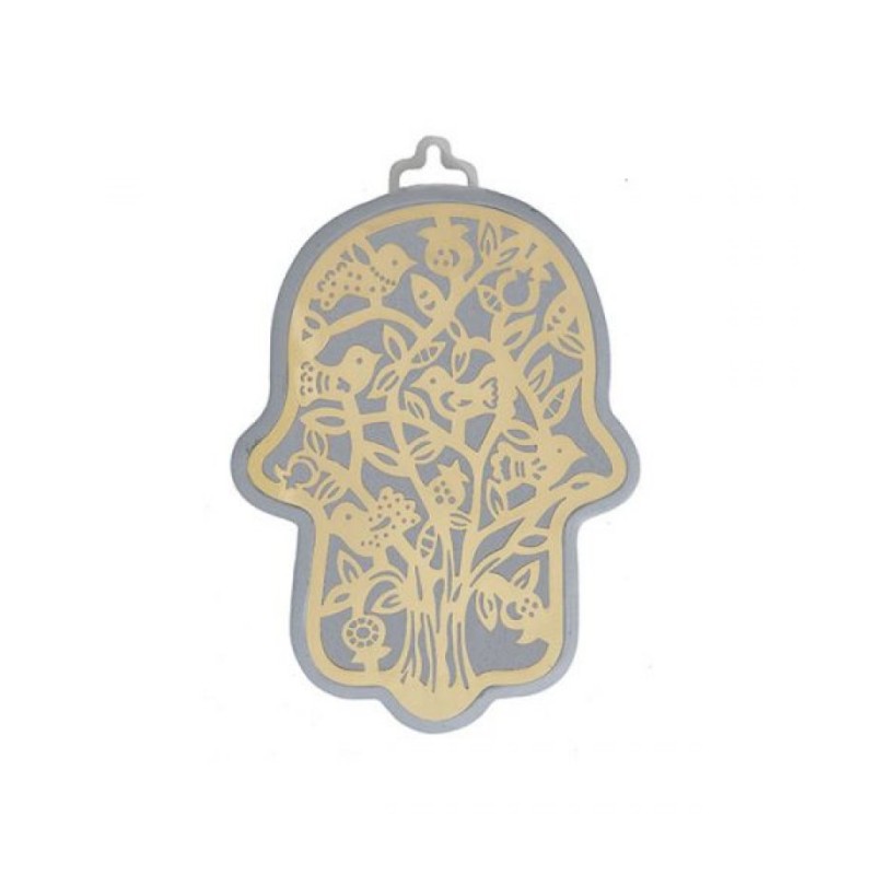 Yair Emanuel Small Wall Hamsa with Delicate Tre... | Hamsas by Emanuel