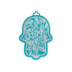 Yair Emanuel Small Wall Hamsa with Delicate Tre... | Hamsas by Emanuel