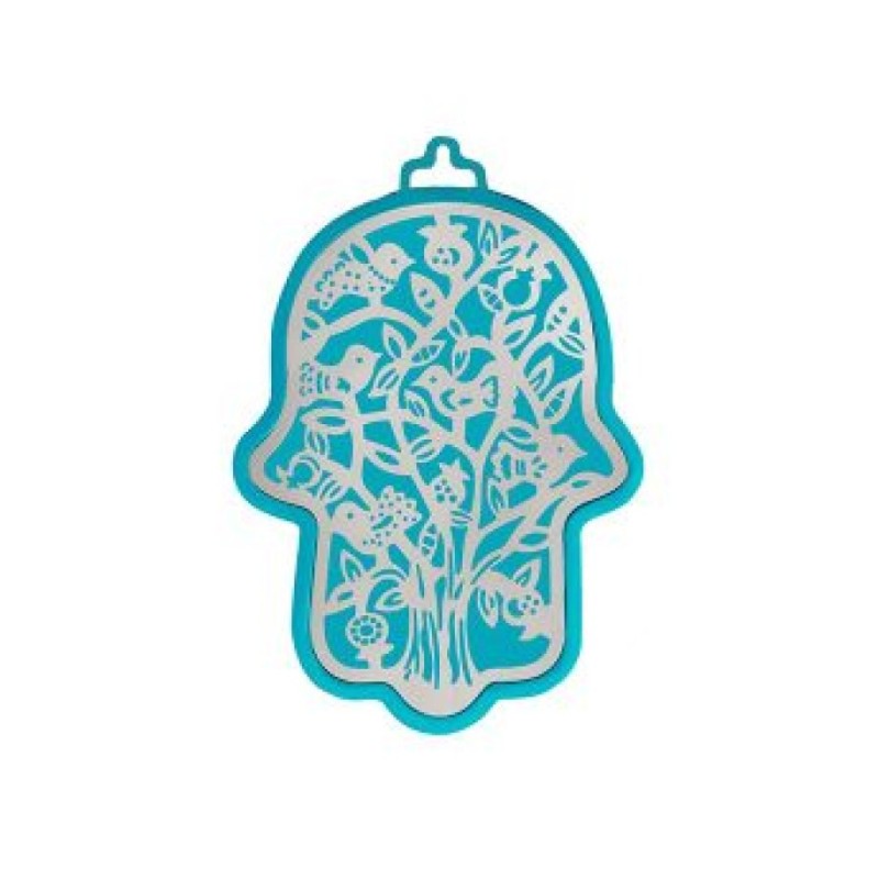 Yair Emanuel Small Wall Hamsa with Delicate Tre... | Hamsas by Emanuel