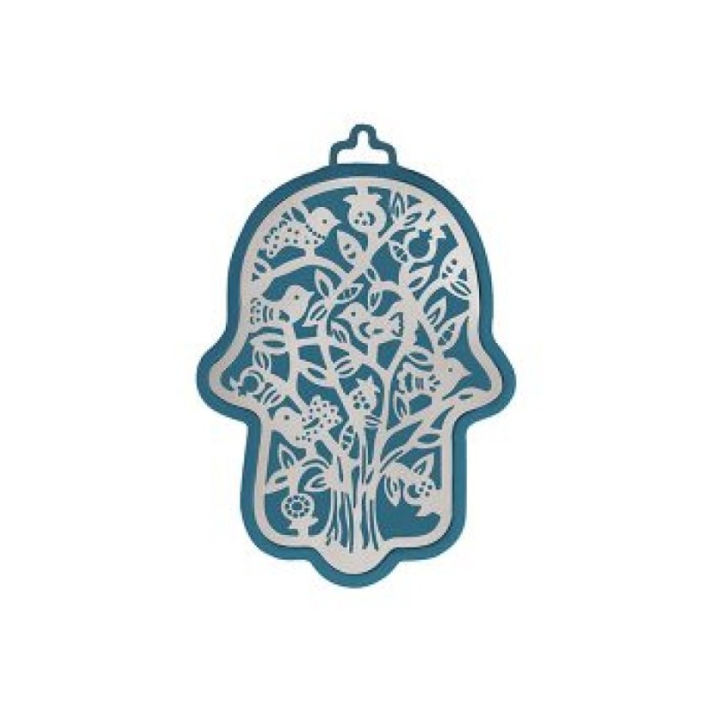 Yair Emanuel Small Wall Hamsa with Delicate Tre... | Hamsas by Emanuel