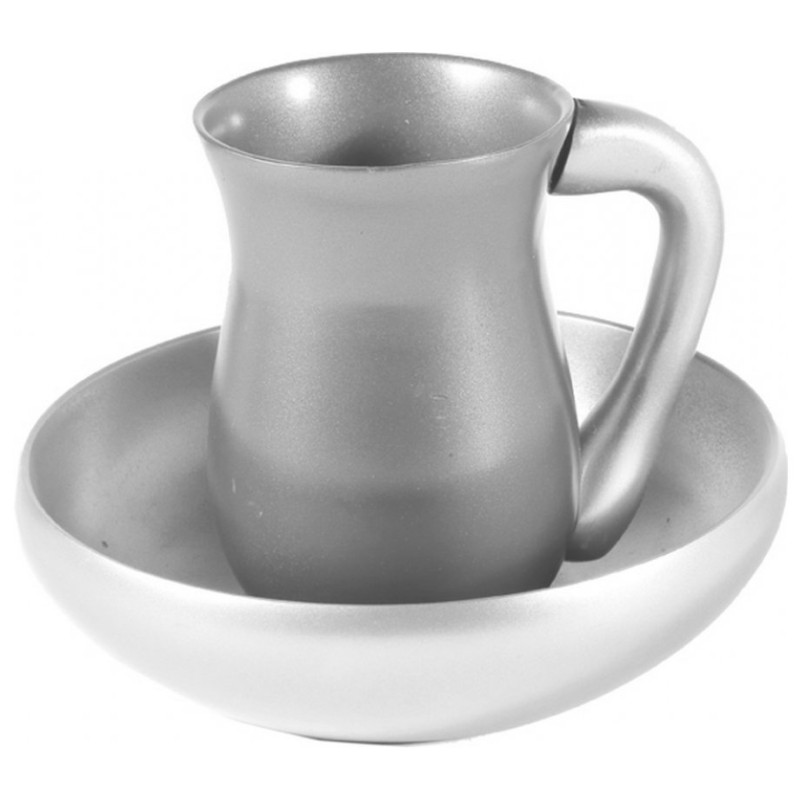 Yair Emanuel Two Piece Aluminum Mayim Achronim Set... | Mayim Achronim