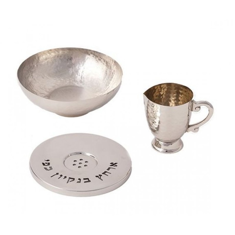 Yair Emanuel Three Piece Mayim Achronim Set Stainl... | Mayim Achronim