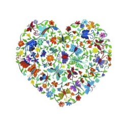 Yair Emanuel Hand Painted Wall Decoration Heart... | Hamsas by Emanuel