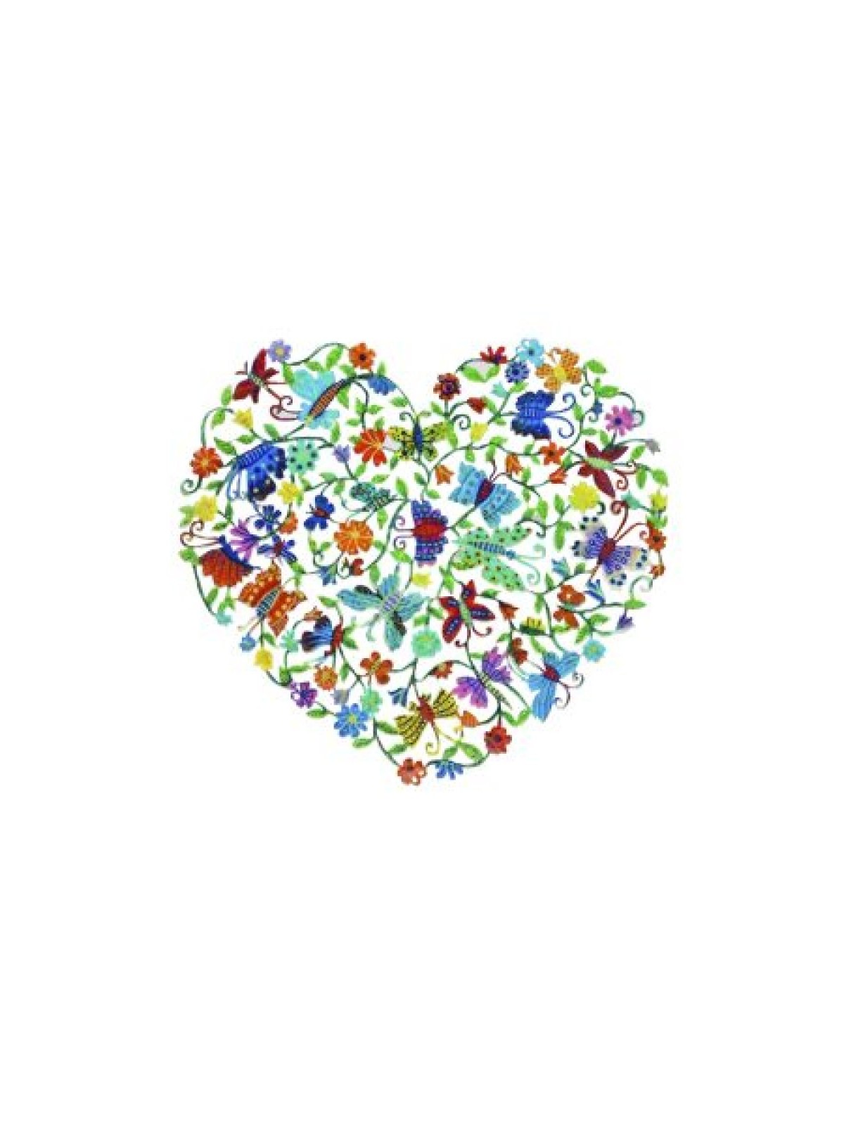 Yair Emanuel Hand Painted Wall Decoration Heart... | Hamsas by Emanuel