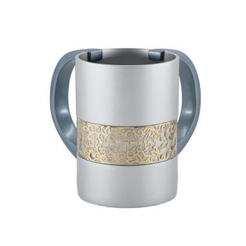 Yair Emanuel Netilat Yadayim Wash Cup with Decorative P... | Wash Cups