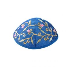 Yair Emanuel Kippah Embroidered Flowers ... | Kippot & Hats by Emanuel
