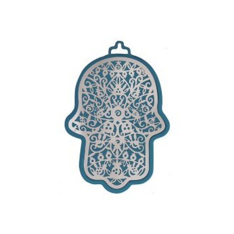 Yair Emanuel Small Wall Hamsa Delicate Pomegran... | Hamsas by Emanuel