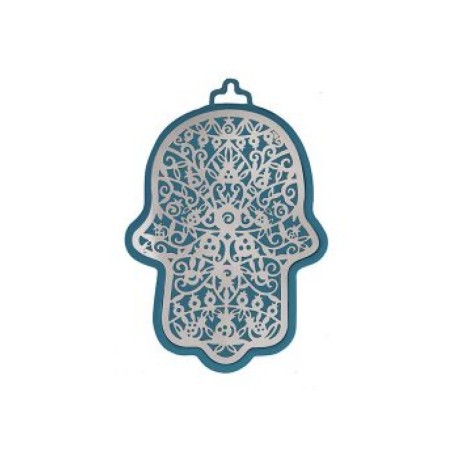 Yair Emanuel Small Wall Hamsa Delicate Pomegran... | Hamsas by Emanuel