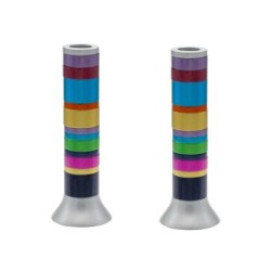 Yair Emanuel Pillar Candlesticks with Full Decorativ... | Candlesticks