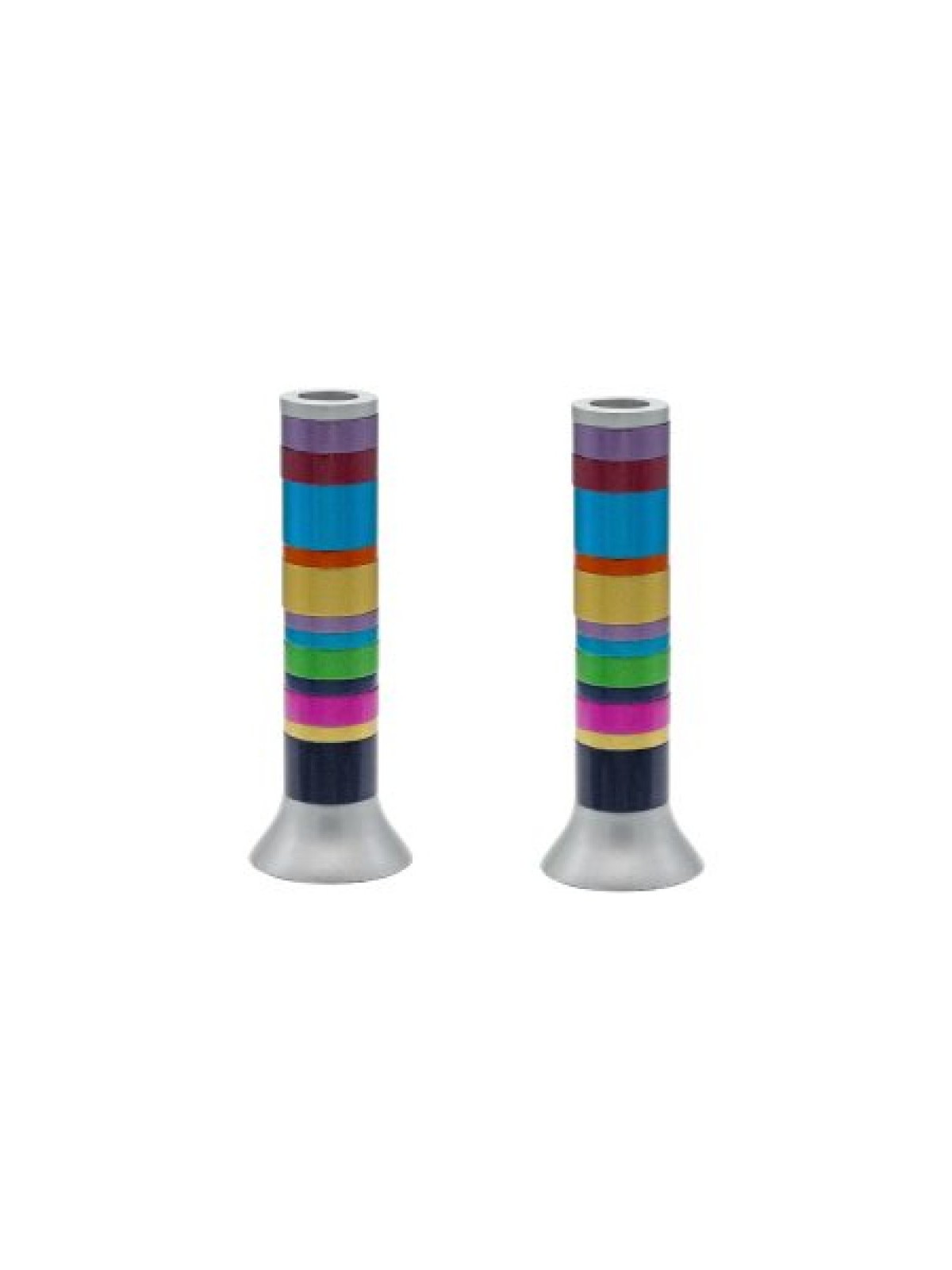Yair Emanuel Pillar Candlesticks with Full Decorativ... | Candlesticks
