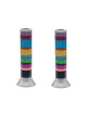 Yair Emanuel Pillar Candlesticks with Full Decorativ... | Candlesticks