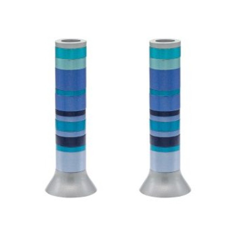 Yair Emanuel Pillar Candlesticks with Full Decorativ... | Candlesticks