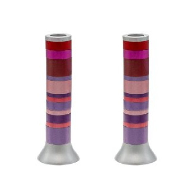 Yair Emanuel Pillar Candlesticks with Full Decorativ... | Candlesticks