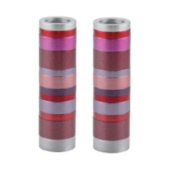 Yair Emanuel Small Cylinder Candlesticks with Rings ... | Candlesticks