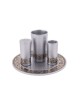 Yair Emanuel Aluminum Havdalah Set with Gold Jerusa... | Havdalah Sets