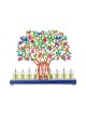 Yair Emanuel Hand Painted Chanukah Menorah Color... | Hanukkah Menorah