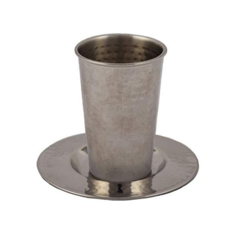 Yair Emanuel Stainless Steel Kiddush Cup ... | Kiddush Cups by Emanuel