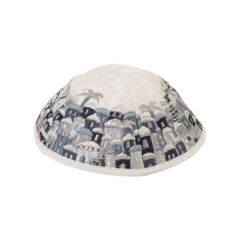 Yair Emanuel Kippah Embroidered Jerusale... | Kippot & Hats by Emanuel