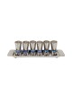 Yair Emanuel Six Hammered Aluminum Kiddush Cups and ... | Kiddush Cups